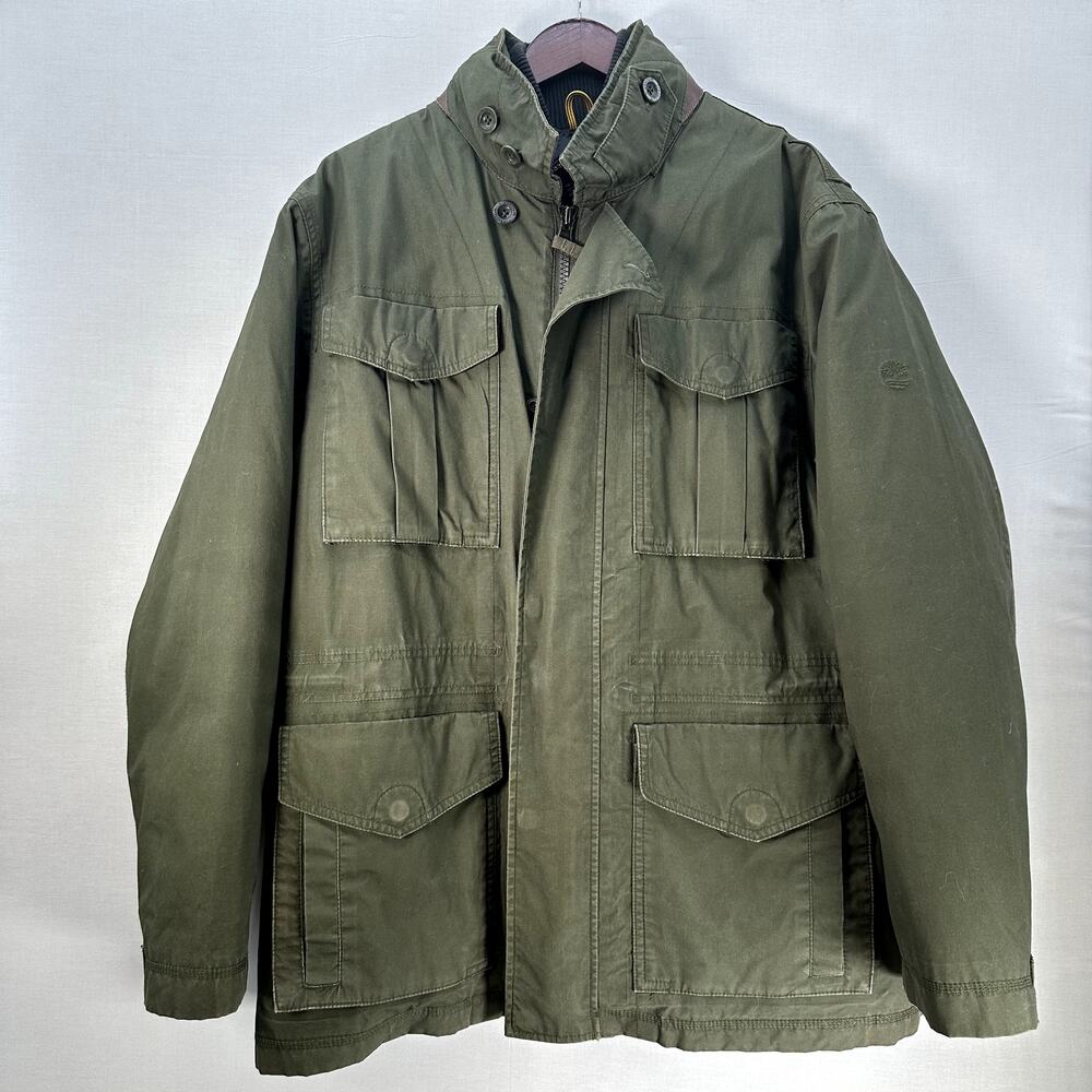 Olive Military Utility Field Jacket XL Tall Gorpcore Minimalist